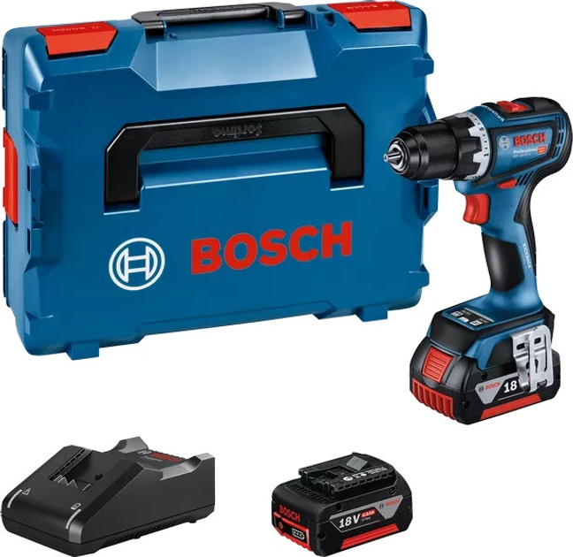 Akumulatorowa wiertarko-wkrętarka Bosch GSR 18V-90 C 18 V 2 x 4.0 Ah (06019K6003) - obraz 2