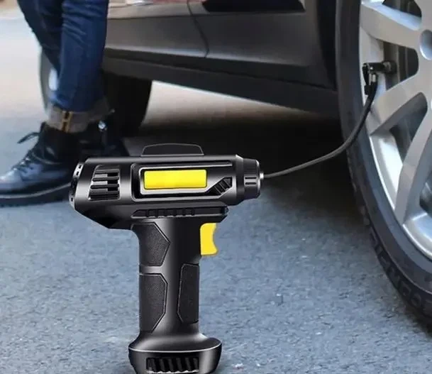 Автомобильный компрессор аккумуляторный USB 10бар 18л/мин CP1016 Портативный компрессор Насос для авто Адаптер - изображение 4