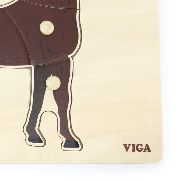 Puzzle PolarB Viga na podkładce z uchwytami Koń 44607 (6971608446078) - obraz 2