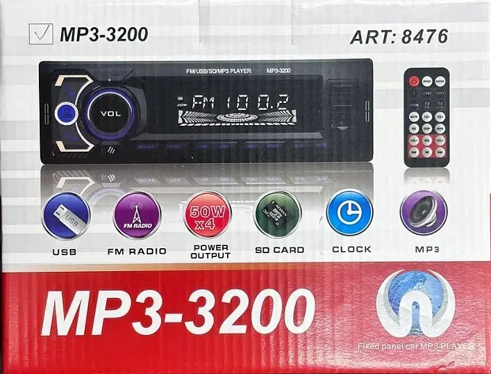 Автомагнітола MP3-3200 4x50W для авто з Bluetooth/USB/microSD/AUX 8476 - зображення 7