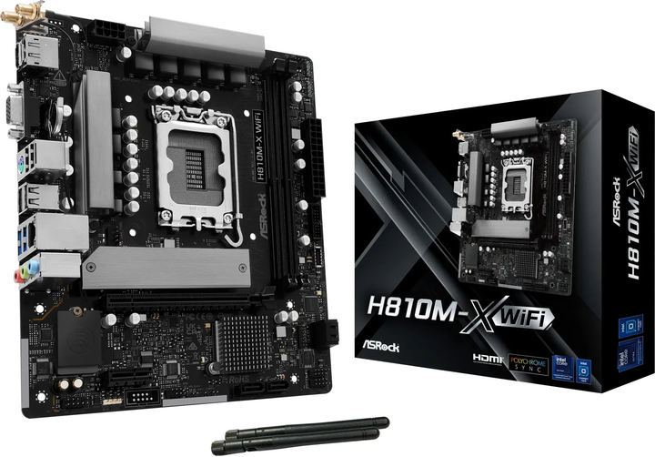 Płyta główna ASRock H810M-X WiFi (LGA1851, H810, PCI-Ex16) (90-MXBS6-A0UAYZ) - obraz 6