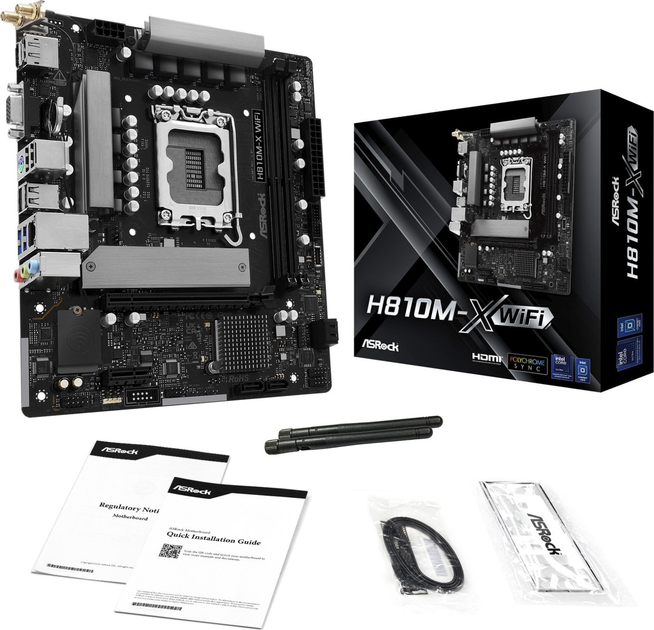 Płyta główna ASRock H810M-X WiFi (LGA1851, H810, PCI-Ex16) (90-MXBS6-A0UAYZ) - obraz 7