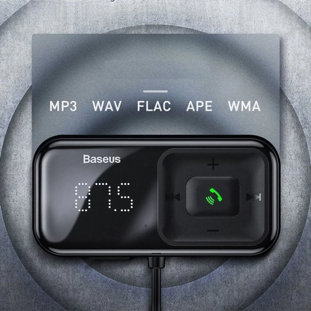 АЗП з FM-модулятором Baseus T Shaped S-16 Car Bluetooth MP3 Player Black (CCMT000201) - Фото 9 АЗП з FM-модулятором Baseus T Shaped S-16 Car Bluetooth MP3 Player Black (CCMT000201) - изображение 9