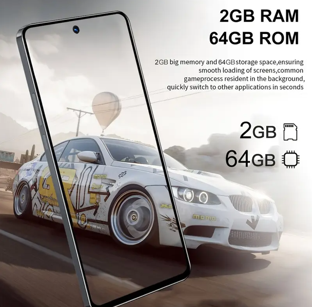 Мобільний телефон Aidekunlin M70 Android 8.0 2Gb RAM 64Gb ROM 3200mAh на дві сім картки Блакитний - зображення 7