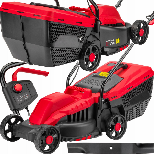 Газонокосарка електрична RED TECHNIC RTKSE0027 (2200 Вт, 32 см, 30 л кошик) - зображення 3