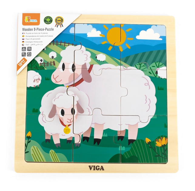 Puzzle PolarB Viga na podkładce 9 el. Owca 44622 (6971608446221) - obraz 3