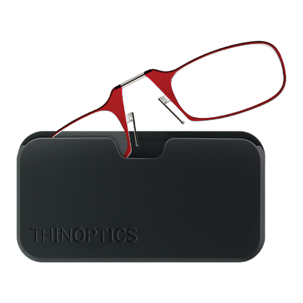 Очки Thinoptics +2.00, красные + Чехол универсальный черный (2.0REDBUP) - Фото 2 Очки Thinoptics +2.00, красные + Чехол универсальный черный (2.0REDBUP) - изображение 2