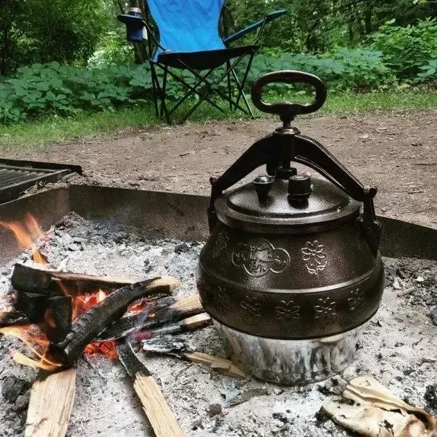 Афганский казан комбинированный RASHKO BABA 12 л из алюминия для плова, мяса, тушения - изображение 4
