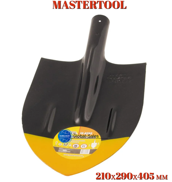 Лопата штыковая Mastertool 210 x 290 мм x 0.7 кг черная (14-6255) - Фото 1 Лопата штыковая Mastertool 210 x 290 мм x 0.7 кг черная (14-6255) - изображение 1
