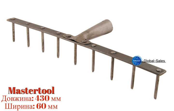 Граблі штирі Mastertool 9 зубців (14-6238) - Фото 1 Граблі штирі Mastertool 9 зубців (14-6238) - зображення 1