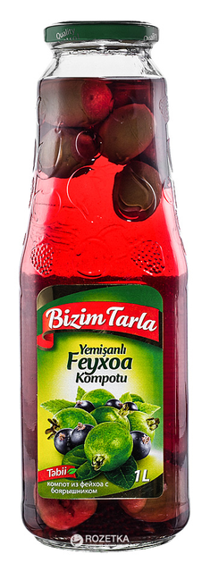 Упаковка напитка Bizim Tarla Компот из фейхоа и боярышника 1 л х 12 ...
