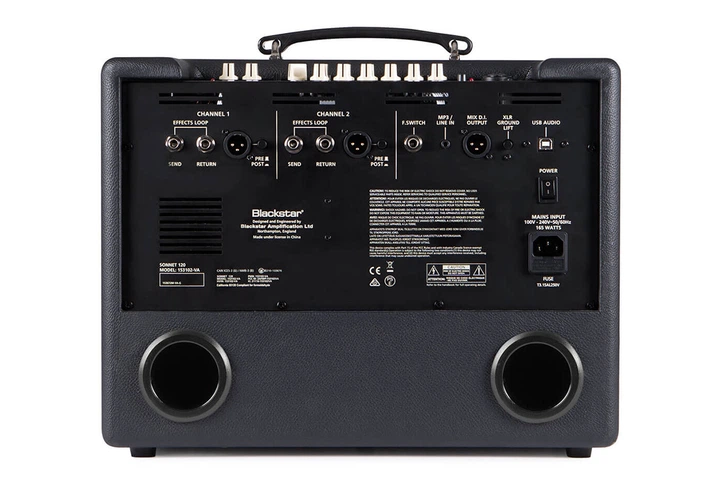Гітарний комбопідсилювач BLACKSTAR SONNET 120 ACOUSTIC BLACK (301040) - изображение 3