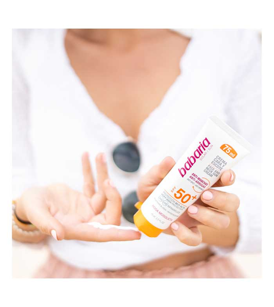 Сонцезахисний крем Babaria Rosa Mosqueta Spf 50 від пігментних плям 75 мл (8410412000703) - зображення 3
