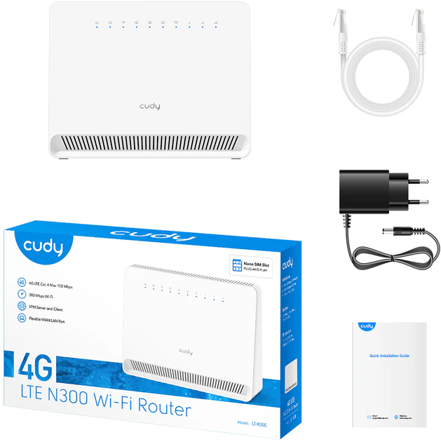 Router Cudy LT400E 4G N300 Wi-Fi (6971690793166) - obraz 5
