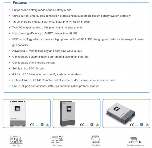 Инвертор EPEVER UPower-Hi series UP5000-HM8042 - изображение 3