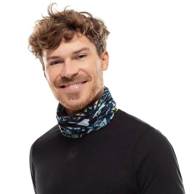 Шарф-труба Buff Coolnet UV+ Reflective, Ipe Navy - Фото 3 Шарф-труба Buff Coolnet UV+ Reflective, Ipe Navy - зображення 3