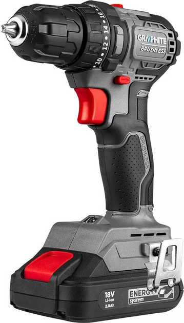Akumulatorowa wiertarko-wkrętarka Graphite 10 mm Energy+ 18V 58GE139 bez akumulatora i ładowarki (5902062169297) - obraz 3