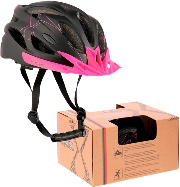 Kask Nils Extreme MTW291 L 55-61 cm Czarno-różowy (16-70-120) (5907695502343) - obraz 9