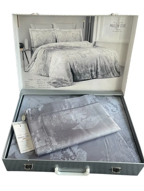 Двоспальний Євро комплект - Maison d'or Ambre Silver Тенсел. - зображення 3