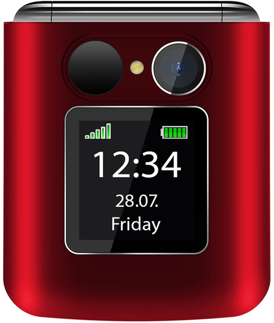 Мобільний телефон Beafon Fold 10 LTE Red-Silver (Fold10LTE_EU001R) - зображення 2