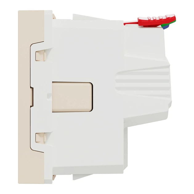 Розетка с ж/к и шторками 16А (быстрозажимные клеммы) Unica New Schneider Electric бежевая NU305744 - изображение 4
