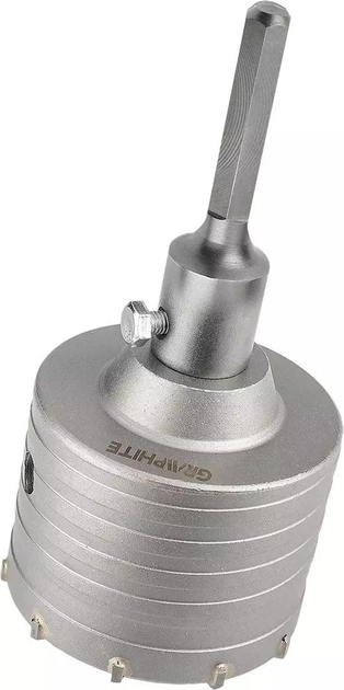 Otwornica widiowa Graphite 85 mm z adapterem HEX oraz wiertłem pilotującym 55H326 (5902062508232) - obraz 2