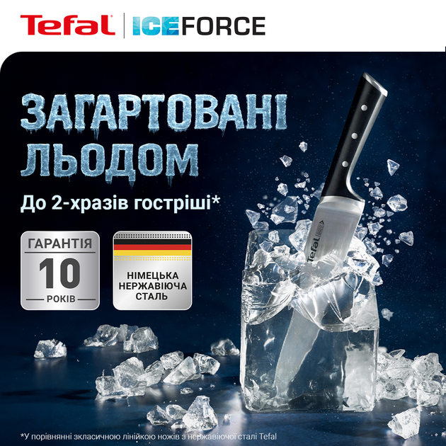Набор ножей Tefal Ice Force в пластиковой колоде 4 предмета (K2325S75) - изображение 2