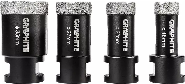 Zestaw otwornic diamentowe Graphite 4 szt. 55H318 (5902062046031) - obraz 4