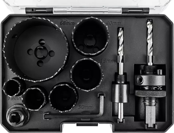 Zestaw otwornic bi-metalowych Graphite Co8% 55H319 9 szt. (5902062046017) - obraz 3