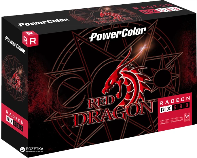 Видеокарта Powercolor PCI-Ex Radeon RX 580 Red Dragon 8GB GDDR5