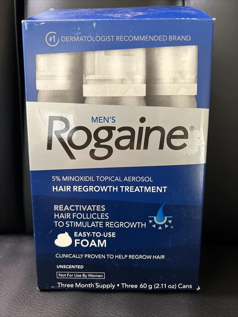 Піна Rogaine 5% для росту волосся 3 флакони по 60 г - зображення 2