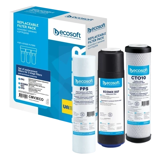 Комплект из 3 картриджей для тройного фильтра Ecosoft CMV3ECO - изображение 3