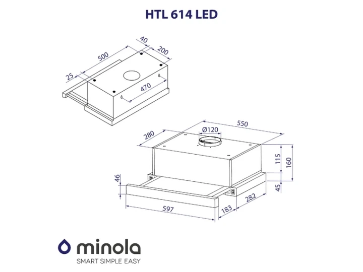 Витяжка Minola HTL 614 BL LED - изображение 10