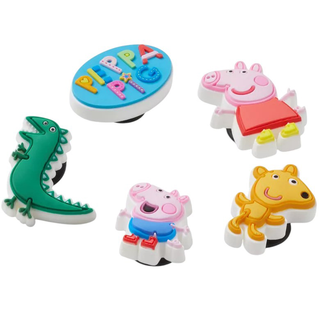 Джибітси Crocs Jibbitz Peppa Pig Character 10015107 5 шт Різнокольорові (198445136498) - зображення 3