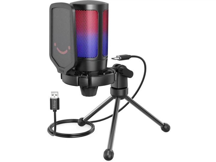 Мікрофон для ПК Fifine AmpliGame A6V Black - Фото 2 Мікрофон для ПК Fifine AmpliGame A6V Black - зображення 2