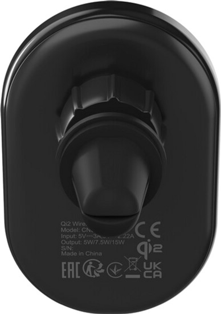 Автомобільний зарядний пристрій Canyon OnGrip 105 15W Qi2 Wireless Black (CNS-CCH105B) - зображення 4