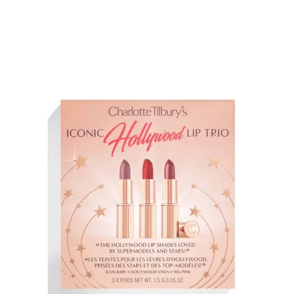 Набір помад Charlotte Tilbury Iconic Hollywood Lip Trio - Фото 1 Набір помад Charlotte Tilbury Iconic Hollywood Lip Trio - зображення 1