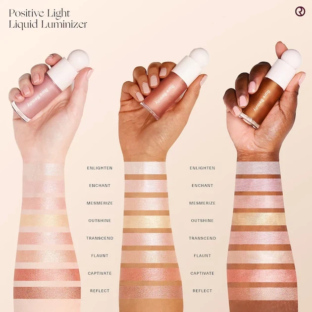 Міні хайлайтер Rare Beauty Positive Light Liquid Luminizer Highlight, відтінок Outshine, 2.5 ml - изображение 4