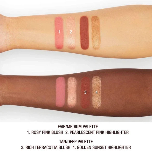 Палетка рум'яна хайлайтер Charlotte Tilbury Hollywood Blush&Glow Glide Palette, 7.5 g - Фото 3 Палетка рум'яна хайлайтер Charlotte Tilbury Hollywood Blush&Glow Glide Palette, 7.5 g - зображення 3