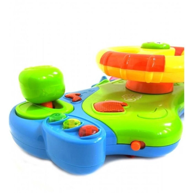Детская музыкальная игрушка Автотренажер руль Limo Toy зеленый - изображение 3