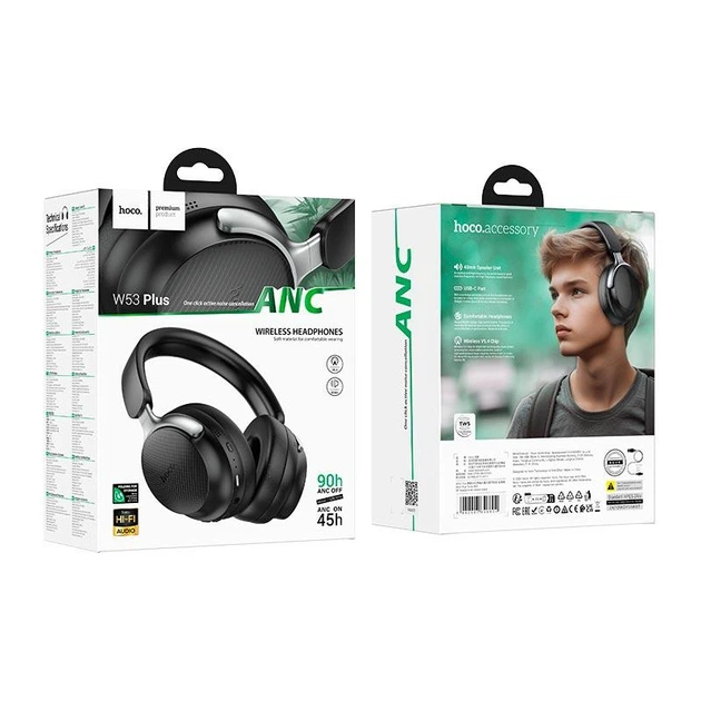 Бездротові Bluetooth наушники HOCO W53 Plus з активним