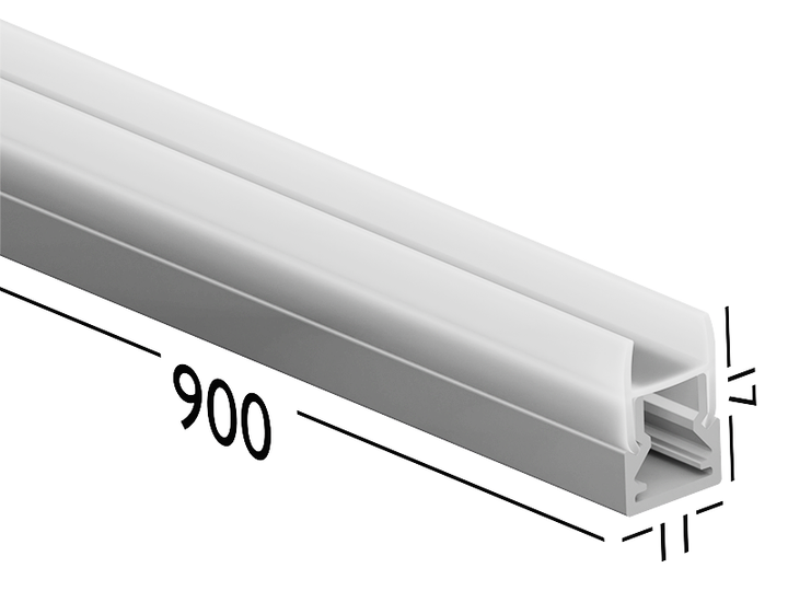 Светильник LEDUA светодиодный для стеклянных полок N4-4-900 900мм 12V 9W 900lm COB 4500K нейтрально белый свет, белый провод 2м - изображение 5