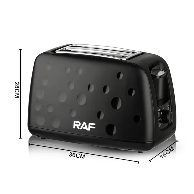 Тостер RAF R.502 на 2 отделения 930W Black (3_06331) - изображение 4