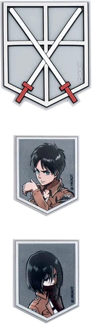 Набір бейджів Kite Attack on Titan на липучці 3 шт (AT25-3012) - зображення 2