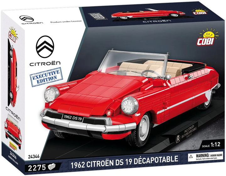 Klocki konstrukcyjne Cobi Cars Citroen Ds 19 Décapotable 1962 Executive Edition 2275 elementów (24346) (5902251243463) - obraz 1