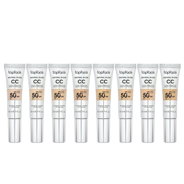 Тональный СС крем topface Natural Glow CC Cream & Concealer SPF50 PT472 30 мл 006 Cool Sand/Холодный песочный - изображение 4