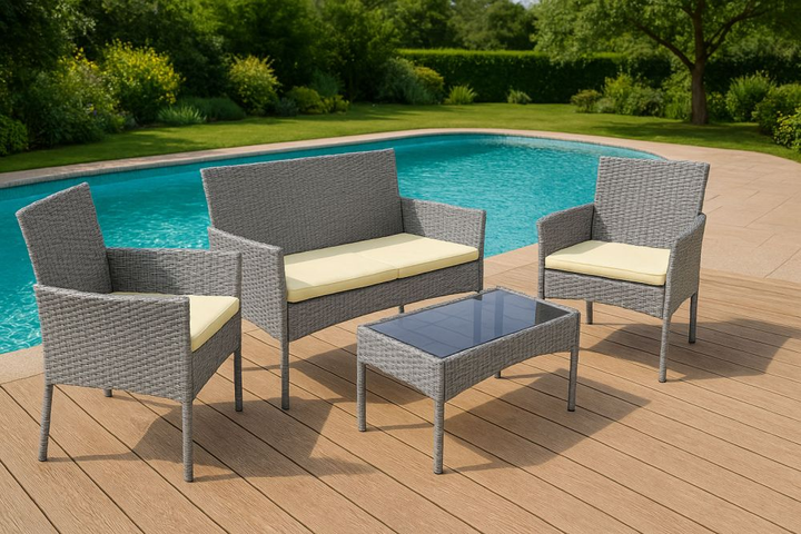 Комплект садових меблів ModernHome by Multistore MultiGarden (CRF1720 LIGHT GREY) - зображення 10