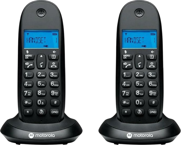 Telefon stacjonarny Motorola C1002 CB+ Duo Black (E07000K50B2AES(01)) - obraz 1