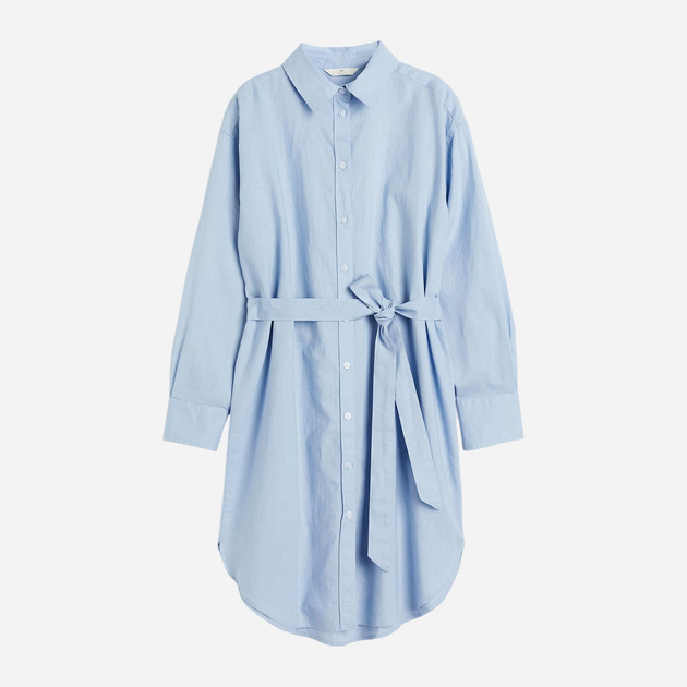 Сукня-сорочка міді літня жіноча H&M 1143719002c20 XS Блакитна від Rozetka на платформі USKIDKA Акція на Сукня-сорочка міді літня жіноча H&M 1143719002c20 XS Блакитна від Rozetka