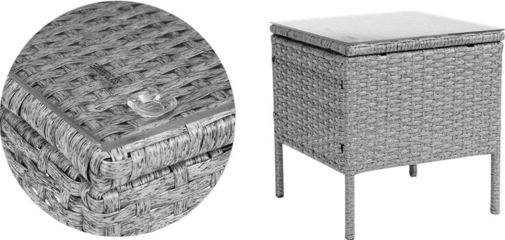 Komplet mebli ogrodowych ModernHome by Multistore MultiGarden (CRF2512 LIGHT GREY) - obraz 7